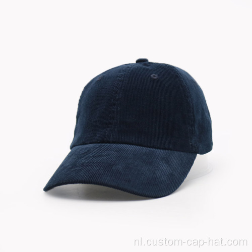 Winter 6 paneel corduroy honkbal pet